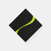 シンプルライムグリーンとブラックの波2 スタンダードカクテルナプキン (角)