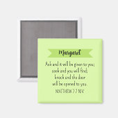 シンプルライムグ頼リーン神バイブル聖句 マグネット (正面/裏面)