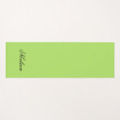 シンプルライム色名前をカスタムする ヨガマット (正面(横))