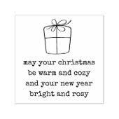 シンプルラインアートギフトクリスマスウォームコージー引用文 セルフインキングスタンプ (デザイン)