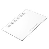 シンプルラインアートハウズ実在エステート ノートパッド (アングル)