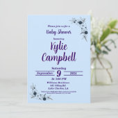 シンプルラインアートボホベイビーシャワー招待状 招待状 (スタンド正面)