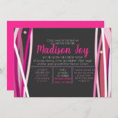 シンプルラインユダヤベビー命名招待状 招待状 (正面/裏面)