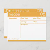 シンプルラインレスオレンジレシピ ポストカード (正面/裏面)