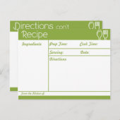 シンプルラインレスグリーンレシピ ポストカード (正面/裏面)