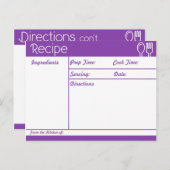 シンプルラインレスパープルレシピ ポストカード (正面/裏面)