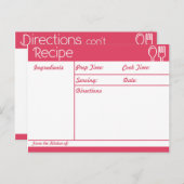 シンプルラインレスピンクレシピ ポストカード (正面/裏面)