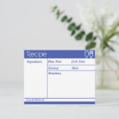 シンプルラインレスブルーレシピ ポストカード (スタンド正面)