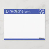 シンプルラインレスブルーレシピ ポストカード (裏面)