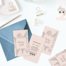 シンプルライン描ピンク赤面フローラデイジー美しい