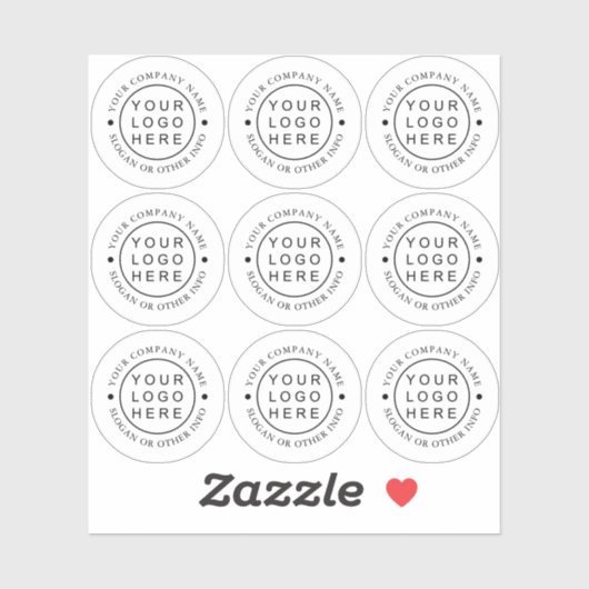 シンプルラウンドビジネスロカスタムゴ澄ん シール (シート)