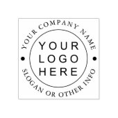シンプルラウンドビジネスロゴ ラバースタンプ (インプリント)