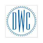 シンプルラウンドフレーム3イニシャル文字モノグラム#8MSD セルフインキングスタンプ (デザイン)