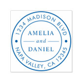 シンプルラウンドロゴ差出人住所 セルフインキングスタンプ (デザイン)