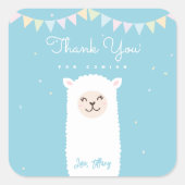 シンプルラエレガントマ・アルパカさん来ありがとう スクエアシール (正面)