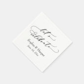 シンプルラグジュアリースクリプトフォントレッツ祝ス スタンダードカクテルナプキン (角)