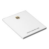 シンプルラグジュアリーモノグラム ノートパッド (アングル)