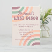 シンプルラストディスコレトロバチェロレッテ招待状 招待状 (スタンド正面)