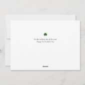 シンプルラッキーなシャムロック聖パトリックの日3写真 シーズンカード (裏面)