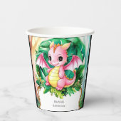 シンプルラディアントドラゴン誕生日 紙コップ (正面)