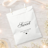 シンプルラブイズスウィート結婚式の引き出物バッグ フェイバーバッグ (クリップ留めされた状態)