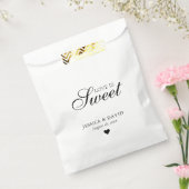 シンプルラブイズスウィート結婚式の引き出物バッグ フェイバーバッグ (封をした状態)