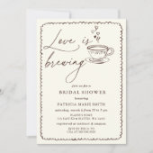 シンプルラブイズブルーイングブライダルシャワー 招待状 (正面)