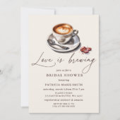 シンプルラブイズブルーイングブライダルシャワー 招待状 (正面)