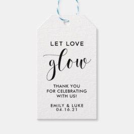 シンプルラブグロー結婚のキャンドル ギフトタグ