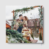 シンプルラブスクリプト2枚の写真の結婚式 ゲストブック (裏面)
