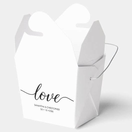シンプルラブスクリプ結婚トのカスタム フェイバーボックス (オープン)