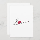 シンプルラブバレンタインデーサンキューカード サンキューカード (正面/裏面)