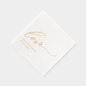 シンプルラブフォイルのナプキ結婚ンス 箔ナプキン (右)
