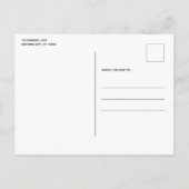 シンプルラブポープリント結婚式の日付を保存 案内ポストカード (裏面)