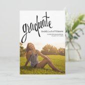 シンプルラブリーフォト卒業パーティー招待状 招待状 (スタンド正面)