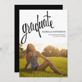 シンプルラブリーフォト卒業パーティー招待状 招待状 (正面/裏面)