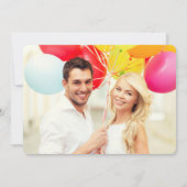 シンプルラブループハートモダン婚約パーティ 招待状 (裏面)