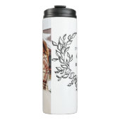 シンプルラブ　恋愛脚本　植物の花輪　カップルフォト タンブラー (正面)