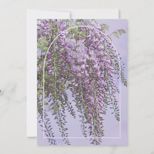 シンプルラベエレガントンダー開花保存日 招待状 (裏面)