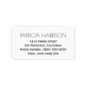 シンプルラベルの消去 ラベル (正面)