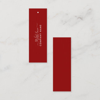シンプルラベル – 赤と白のギフト スキニー名刺
