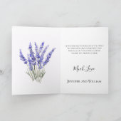 シンプルラベンダースパイグフラワーウォーター色 サンキューカード (内部)