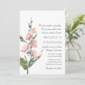 シンプルラベンダーフモダンァラークリスチ結婚アン 招待状 (スタンド正面)