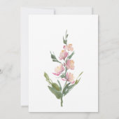 シンプルラベンダーフモダンァラークリスチ結婚アン 招待状 (裏面)