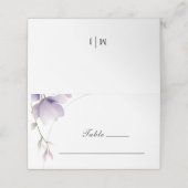シンプルラベンダーフラワーウォーター結婚カラー プレイスカード (外部開封)