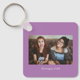 シンプルラベンダーミニマリスト キーホルダー