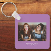 シンプルラベンダーミニマリスト キーホルダー (正面)