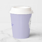 シンプルラベンダー&パープルビジネスロゴカスタム 紙コップ (右)