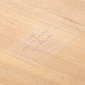 シンプルラベ結婚ンダ アクリル招待状 (レイダウン)