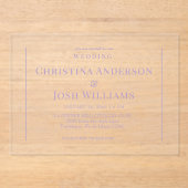 シンプルラベ結婚ンダ アクリル招待状 (正面)